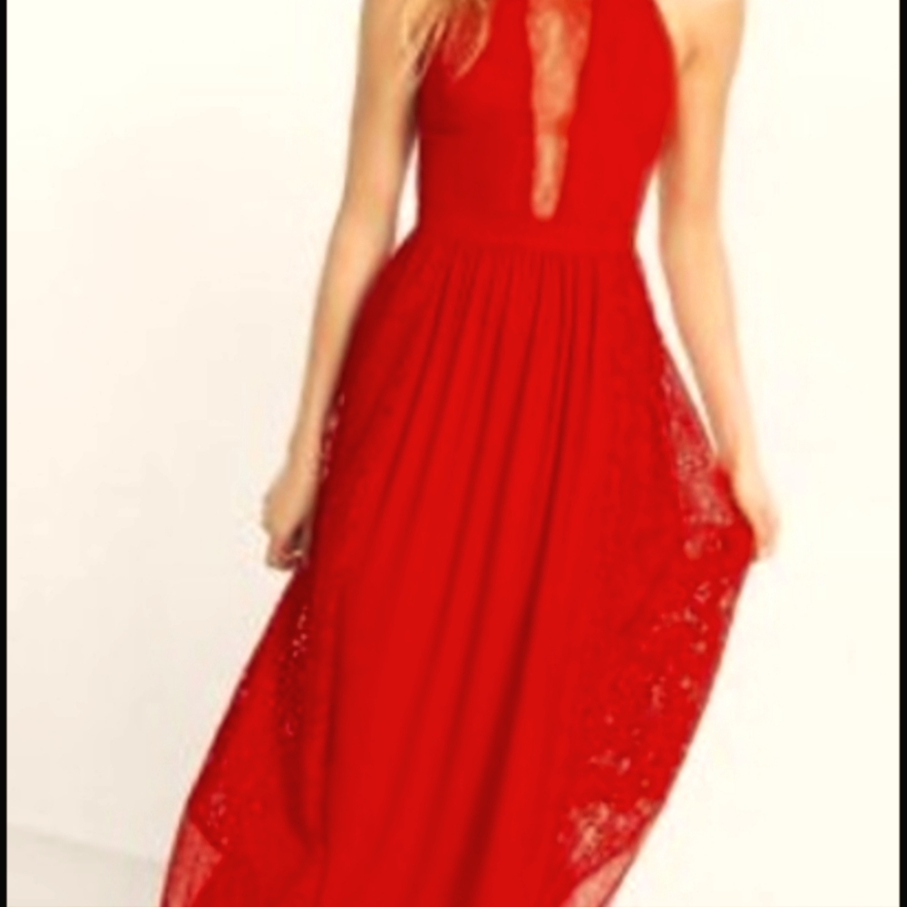 NWT - EXPRESS - Lace Halter Dress - Size 12